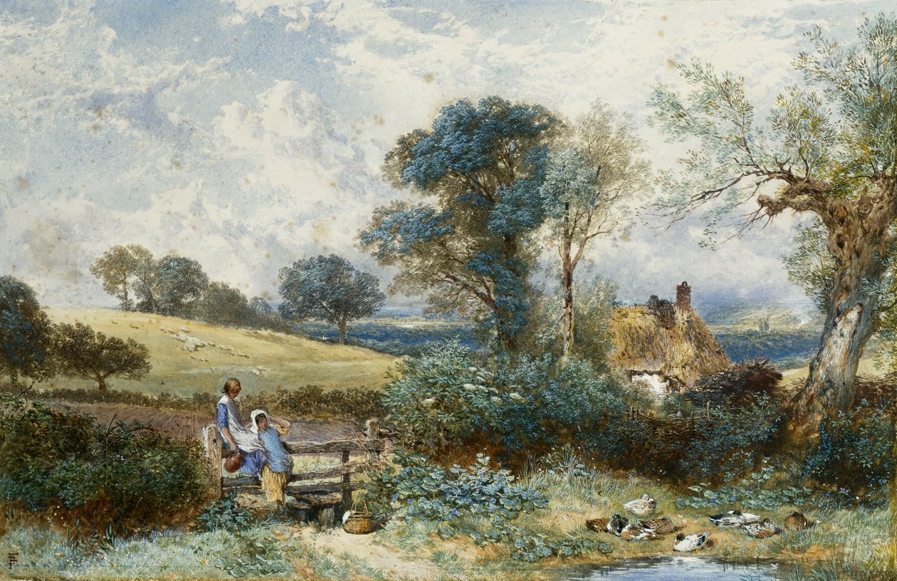 Ved andedammen, av Myles Birket Foster