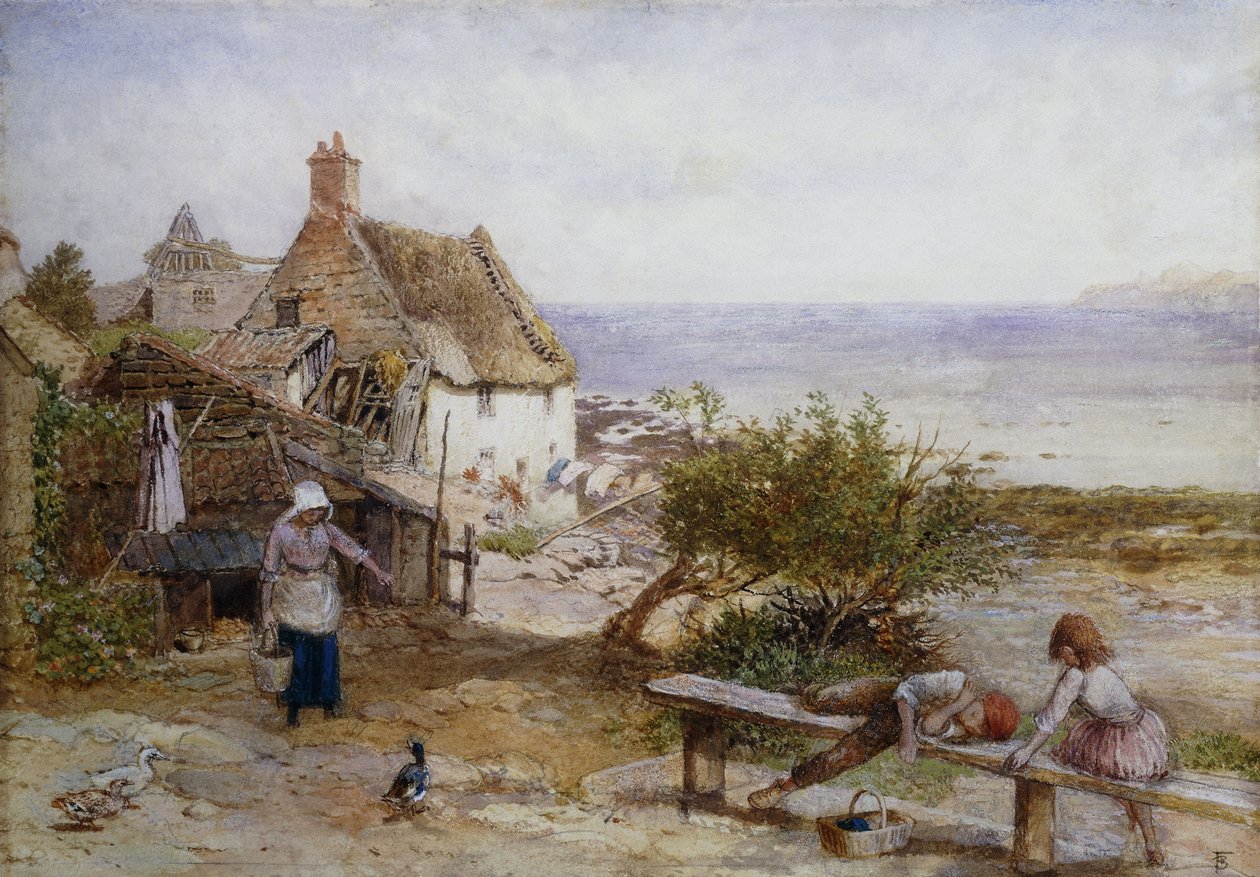 Runswick Bay, Yorkshire, av Myles Birket Foster