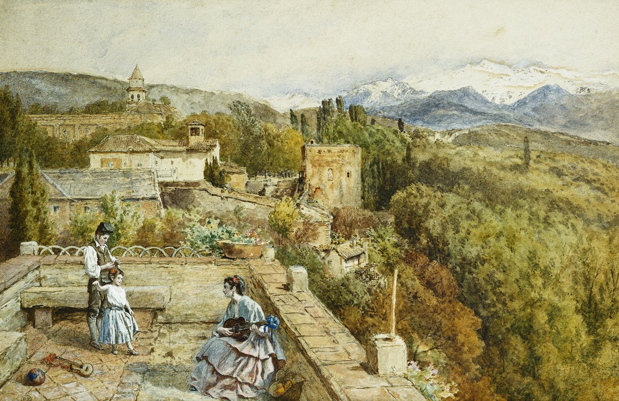 Sierra Nevada fra Alhambra, av Myles Birket Foster