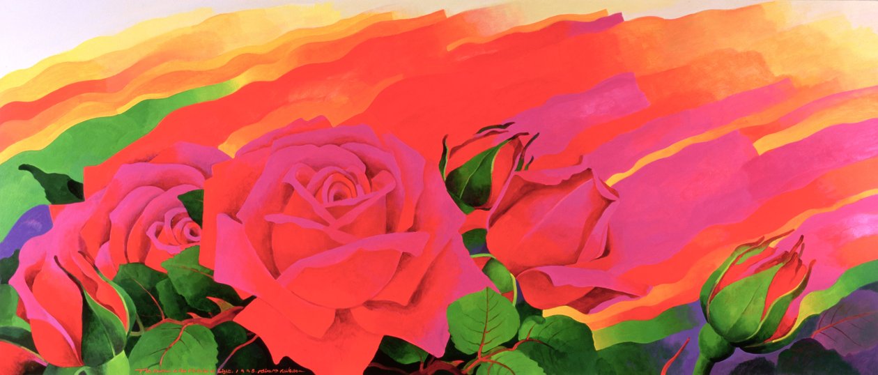 The Rose in the Festival of Light, 1995 (akryl på lerret) av Myung Bo Sim