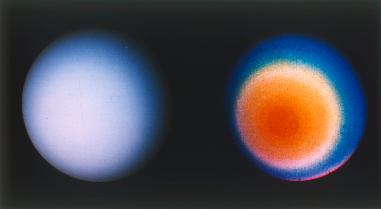 Uranus fra romfartøyet Voyager 2, c1980-tallet. av NASA Images