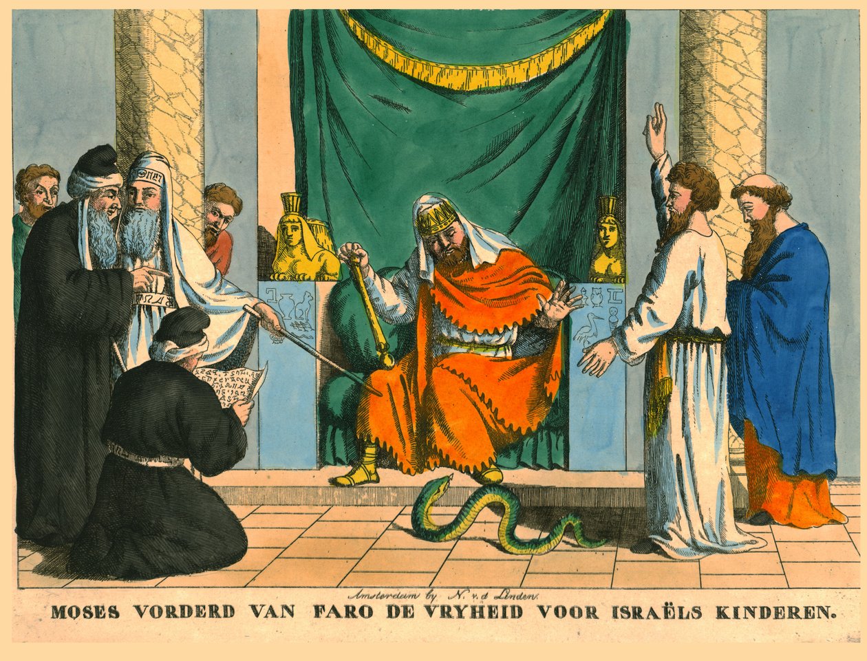 Moses foran farao. av N v d Linden