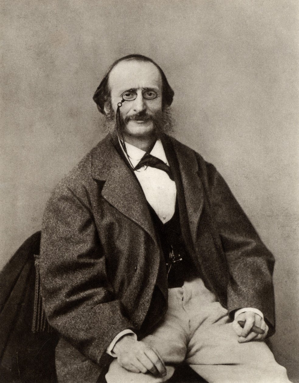 Jacques Offenbach (1819–1880) (s/hvitt-bilde) av Nadar