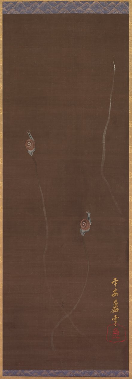 Snegler av Nagasawa Rosetsu