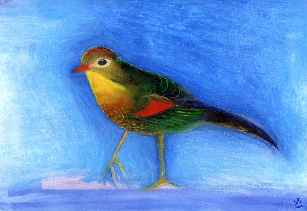 Nightingale Light, 2012, (oljepastell på papir) av Nancy Moniz Charalambous