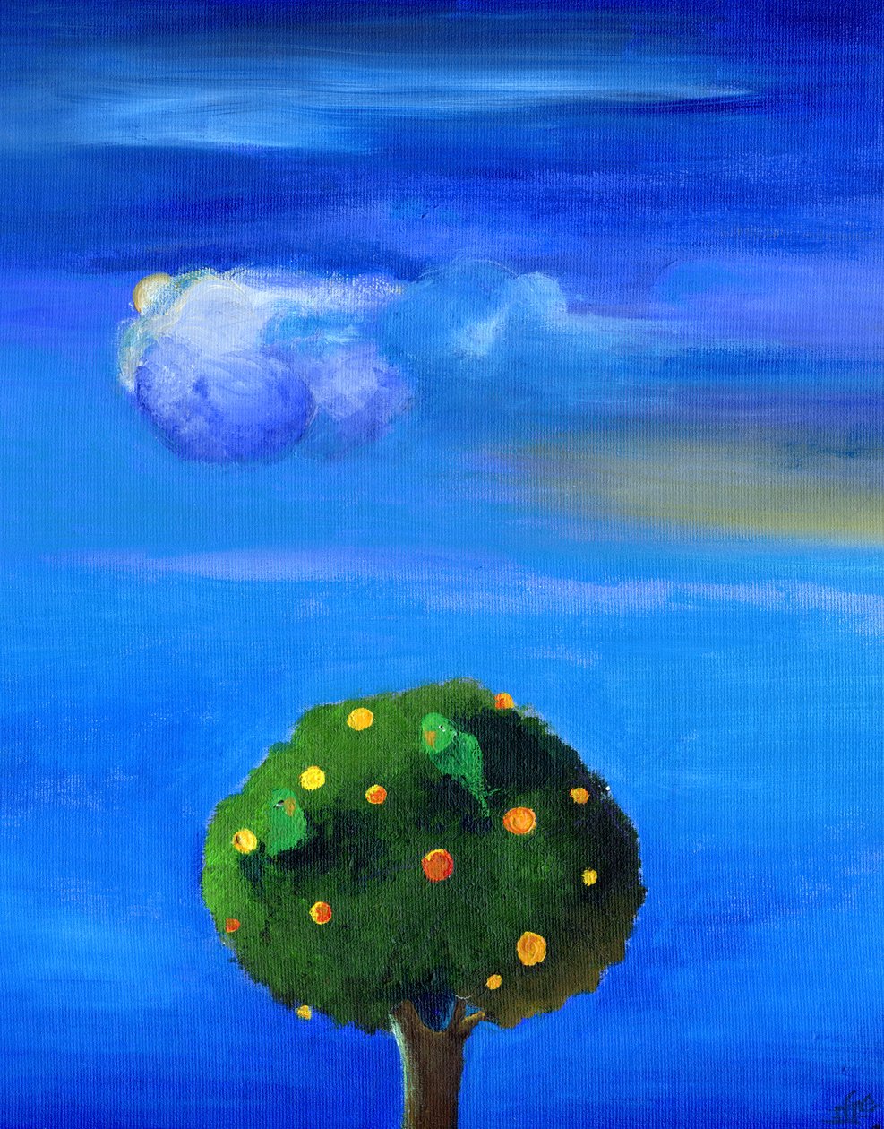 Sølvfôr over appelsintreet, 2012, av Nancy Moniz Charalambous