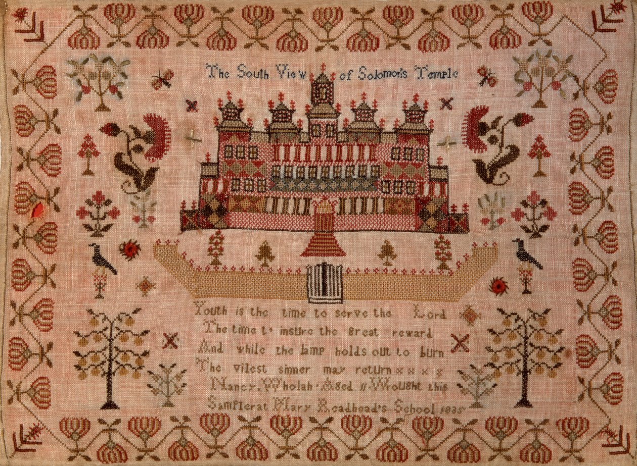 The South View of Solomons Temple, 1835 (broderi) av Nancy Wholah