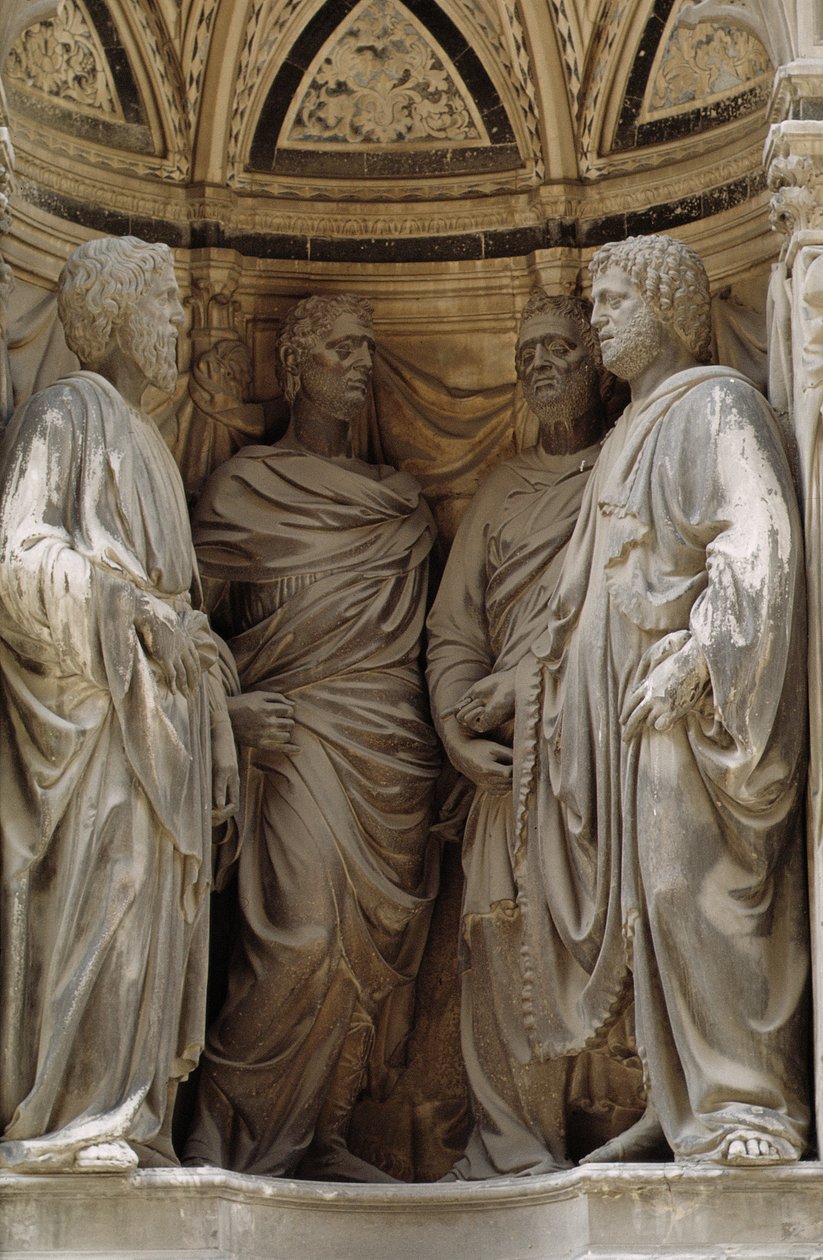 I Quattro Coronati, fra nisjen til steinhugger- og snekkerlauget, ca. 1415 (marmor) av Nanni di Banco