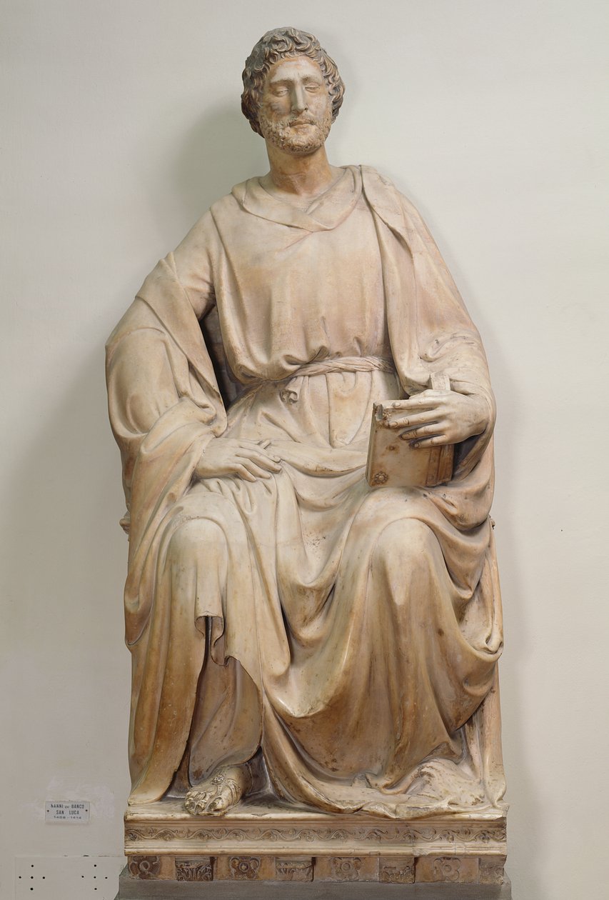 St. Luke, 1415 (marmor) av Nanni di Banco
