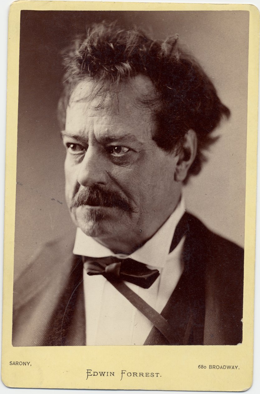 Edwin Forrest (1806–72), amerikansk skuespiller (albumtrykk) av Napoleon Sarony