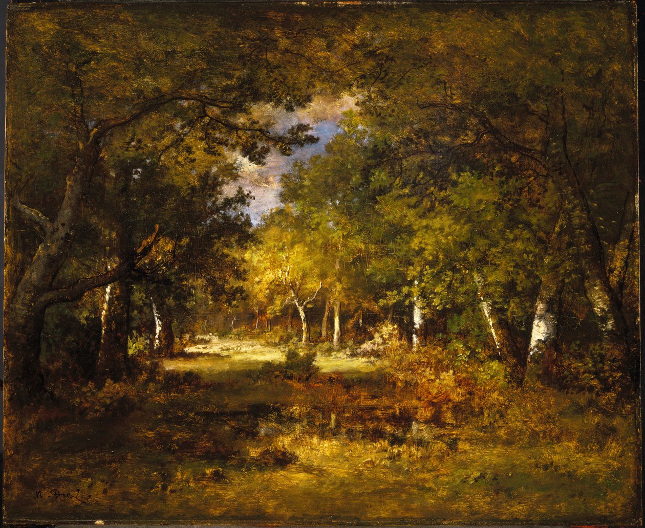 Skogscene, ca. 1844-60 av Narcisse Virgile Diaz de la Peña
