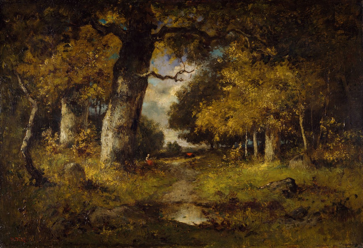 Woodland Scene, 1876. av Narcisse Virgile Diaz de la Peña