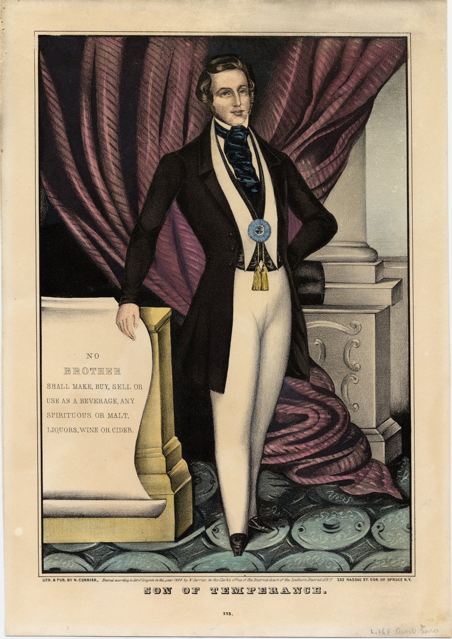 Son of temperance, utgitt av N. Currier, New York, 1848 av Nathaniel Currier