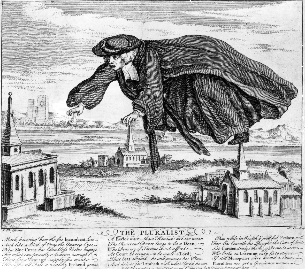 Pluralisten, ca. 1744 av Nathaniel Parr