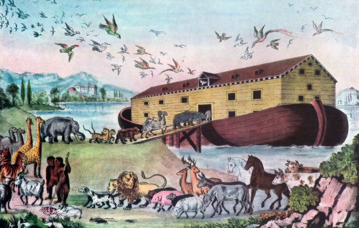 Noahs Ark, 1800-tallet. av Nathaniel Currier