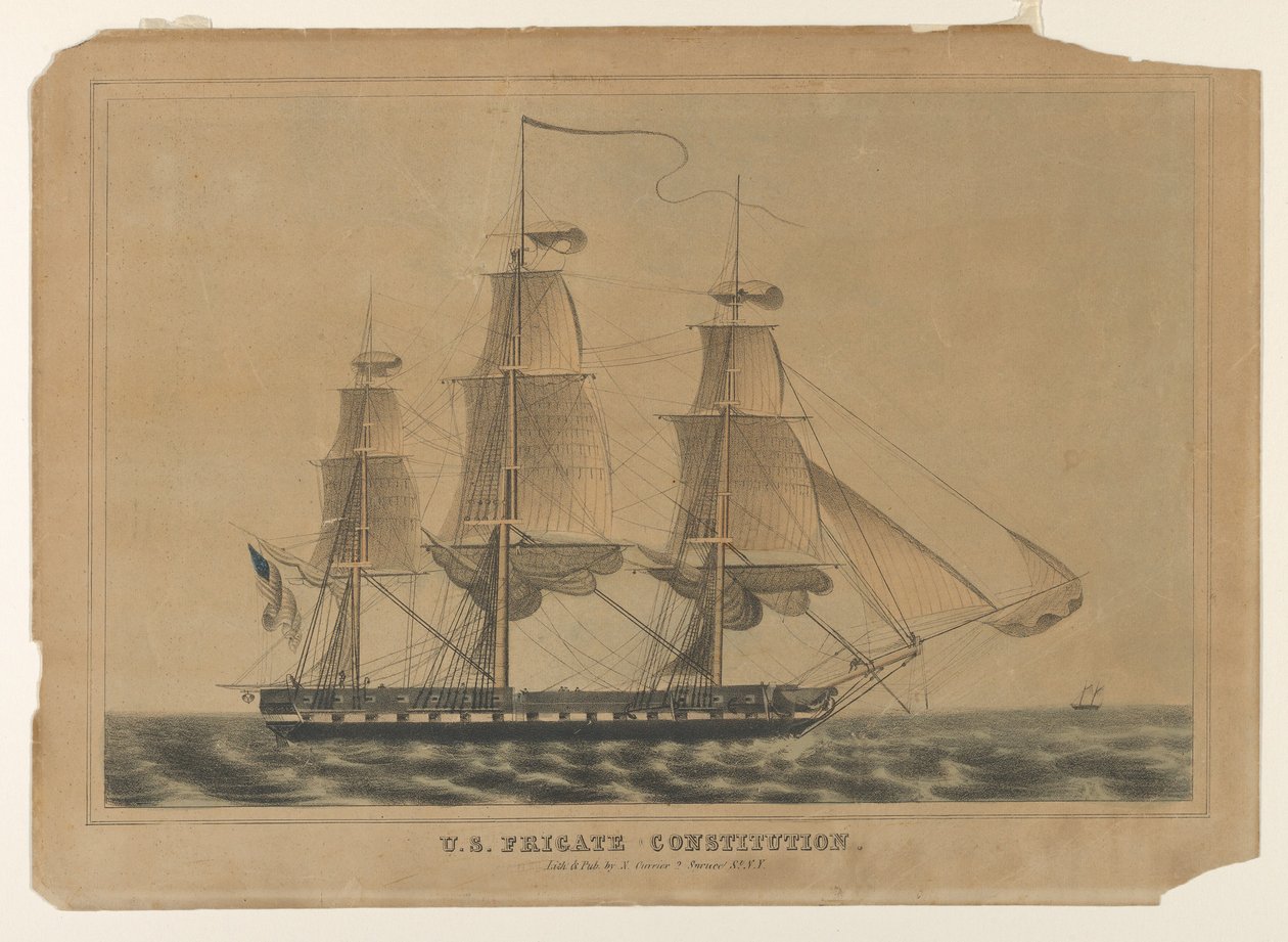 U.S.S fregattkonstitusjon, 1838-46., 1838-46. av Nathaniel Currier