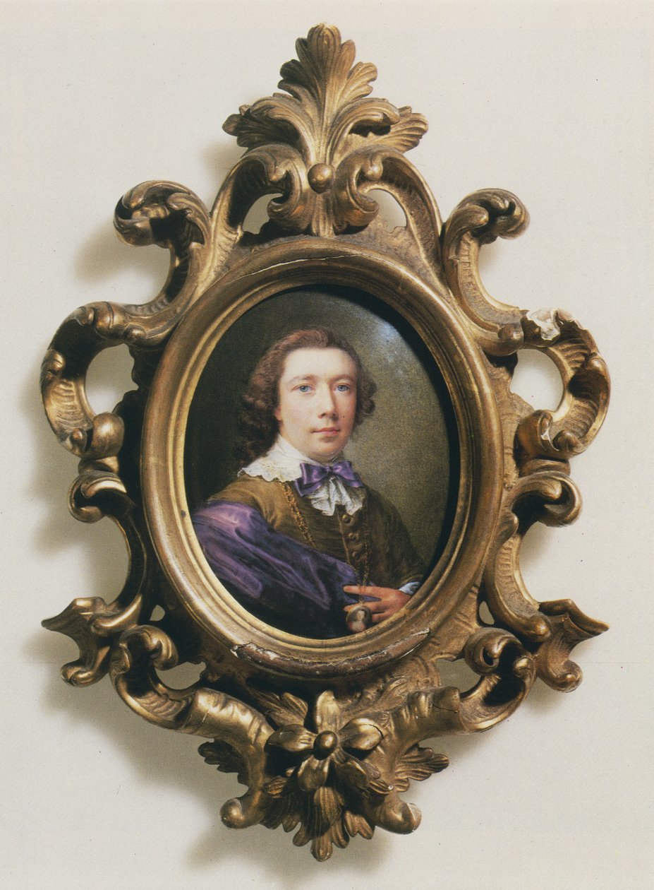 Selvportrett med et anheng (emalje) av Nathaniel Hone
