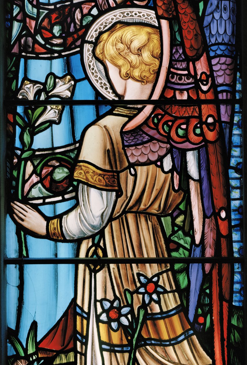 Engelen Gabriel, ca. 1863 (farget glass) av Nathaniel Westlake