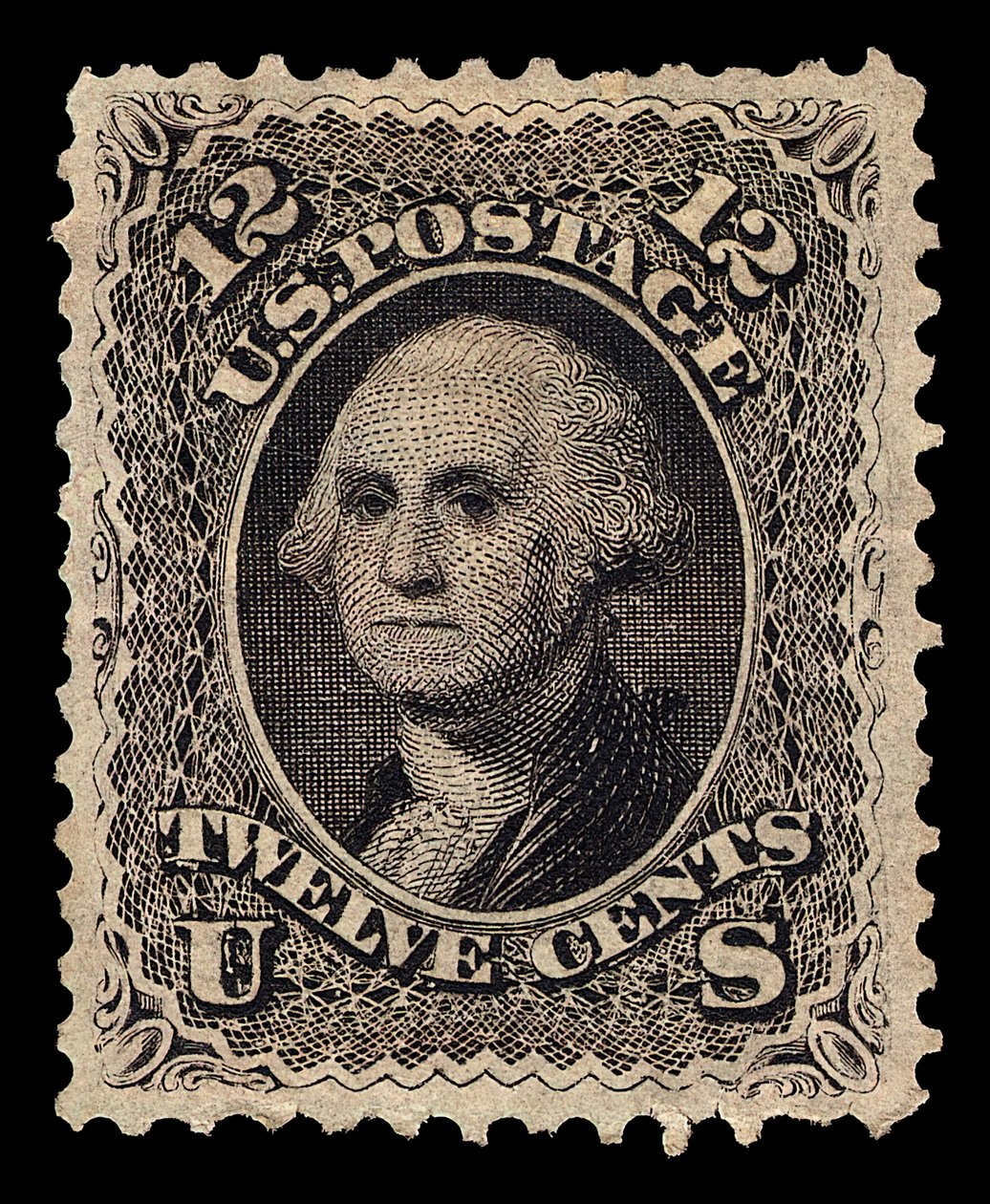 12c Washington singel, 1861. av National Bank Note Company