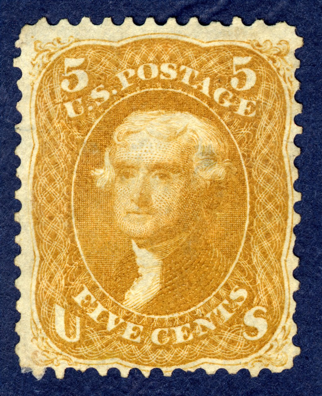 5c Jefferson singel, 1861. av National Bank Note Company