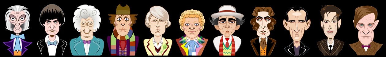 Skuespillere fra BBC-TV-serien Doctor Who (1963-2013) av Neale Osborne