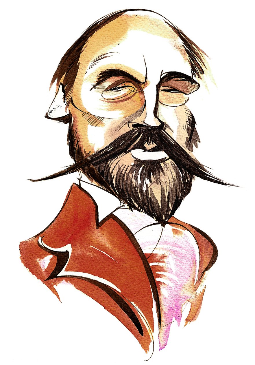 Anatoly Liadov - fargekarikatur av Neale Osborne