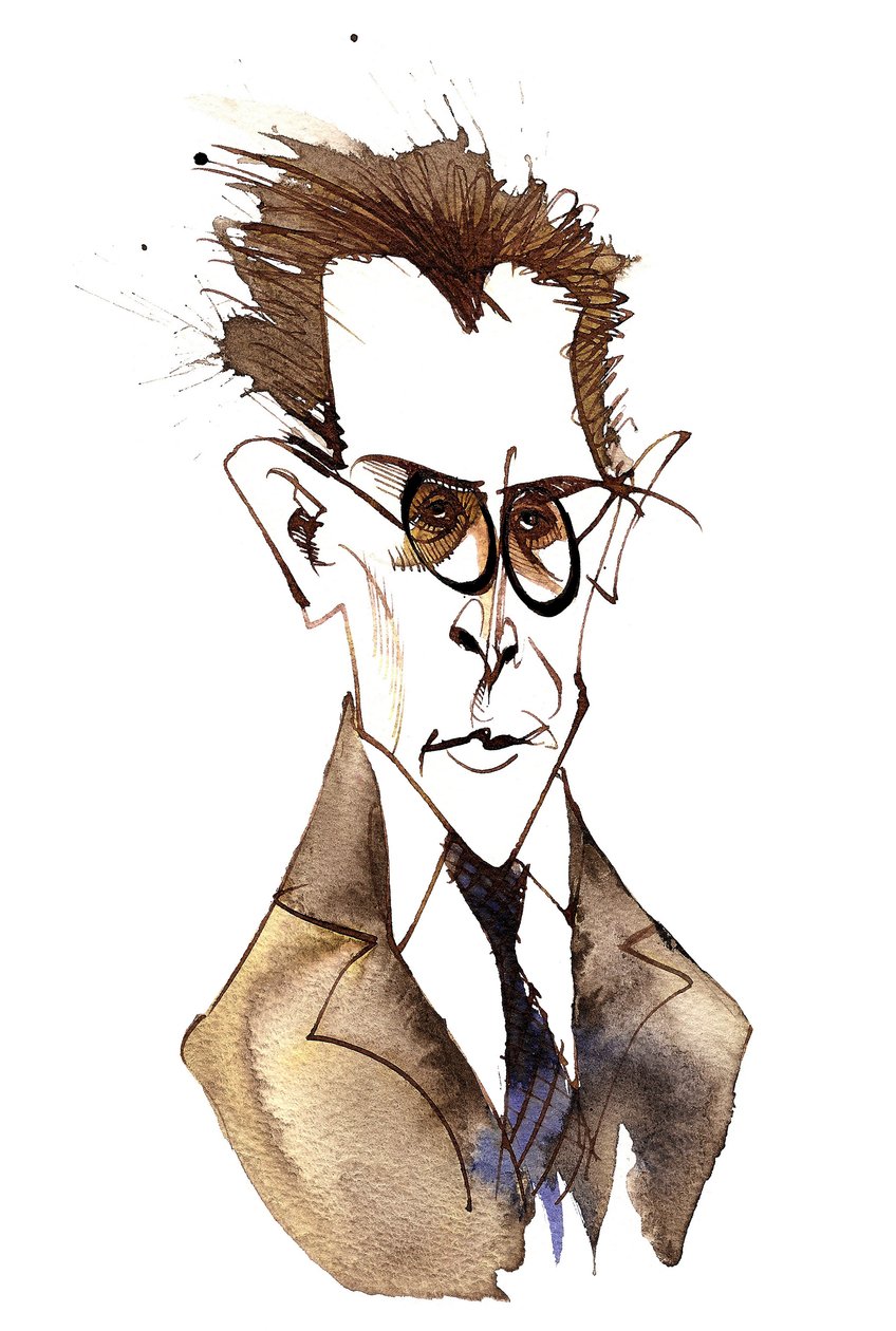 Anton von Webern, østerriksk komponist (1883-1945); karikatur av Neale Osborne