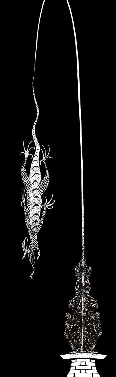 Bill the Lizard - illustrasjon til Lewis Carrolls Alices Adventures in Wonderland (1865), 2005 av Neale Osborne