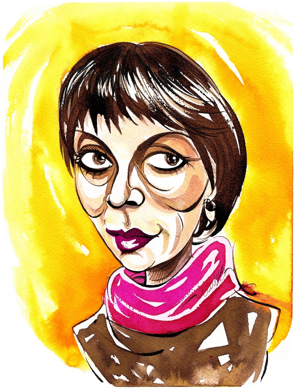 Brigitte Fassbaender - karikatur av Neale Osborne