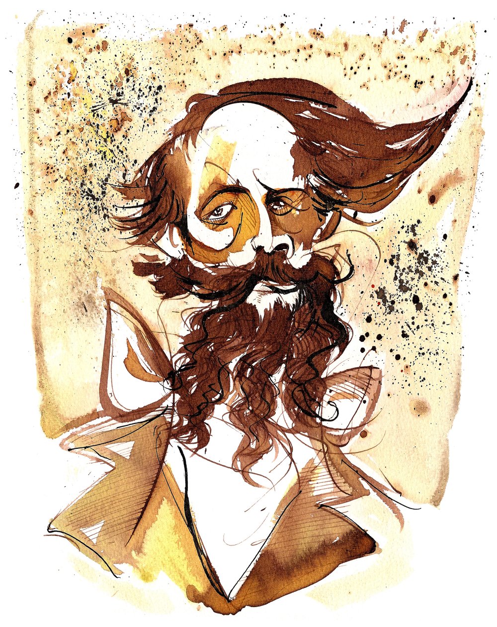 Charles Dickens - karikatur av Neale Osborne