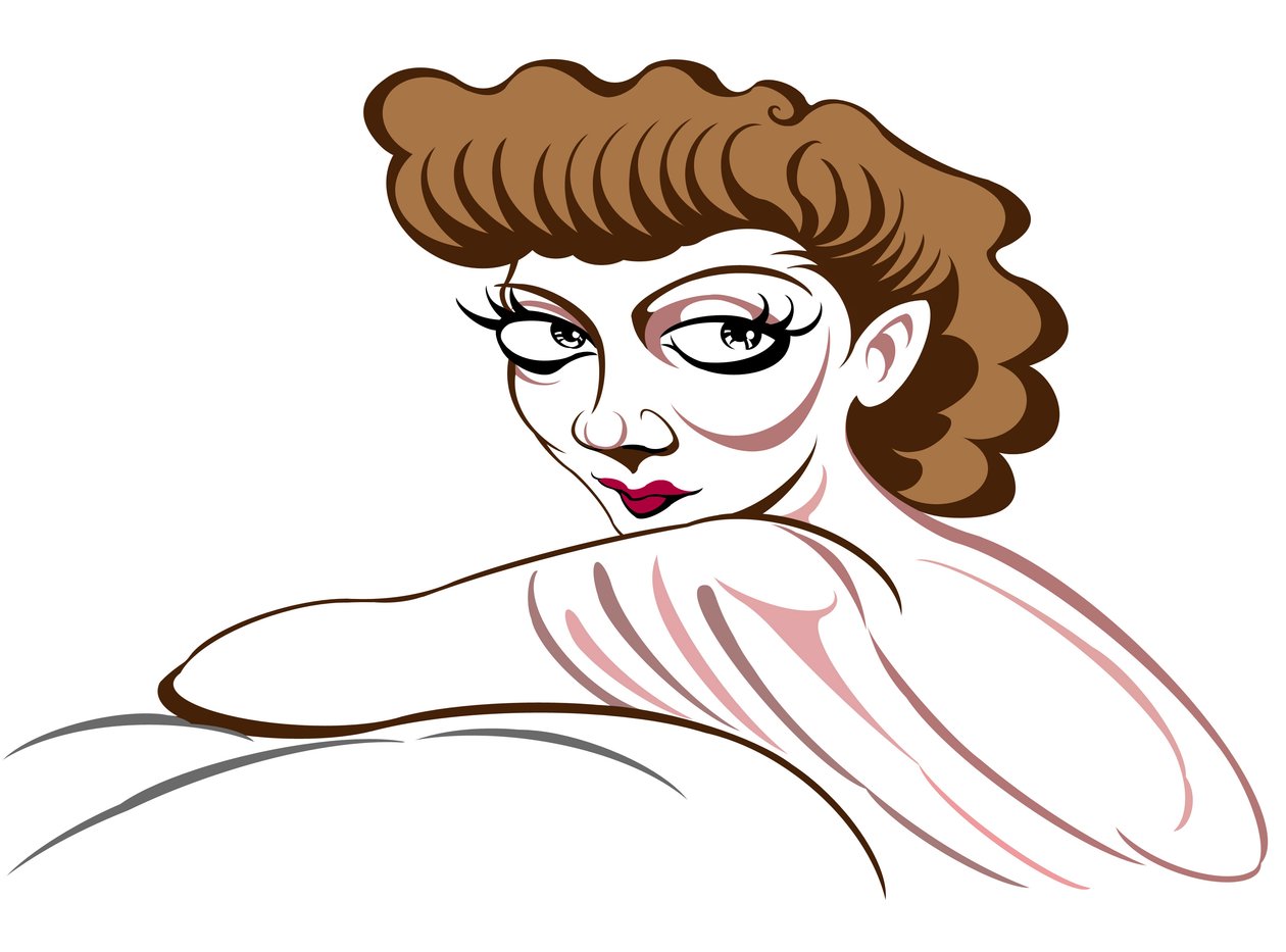 Claudette Colbert, 2018 (blekkdigital) av Neale Osborne
