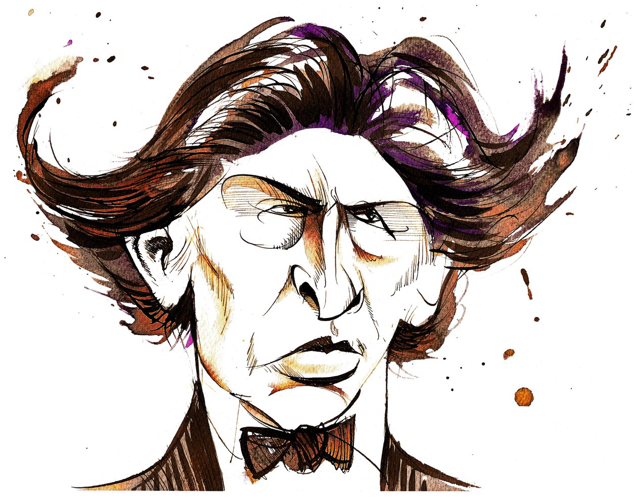 Ferruccio Busoni - fargekarikatur av Neale Osborne