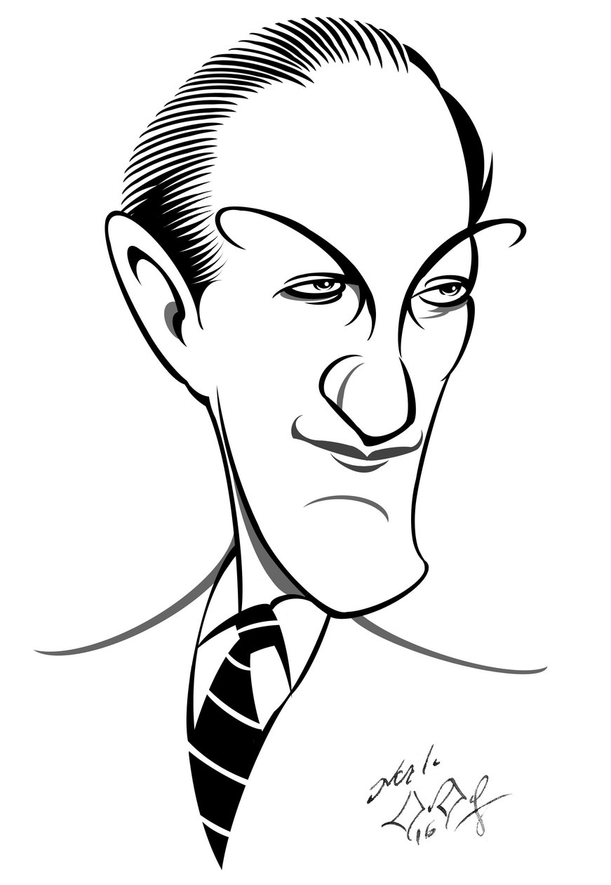 George Gershwin , amerikansk komponist, låtskriver og pianist (født Jakob Gershwin), (1898 - 1937) karikatur av Neale Osborne