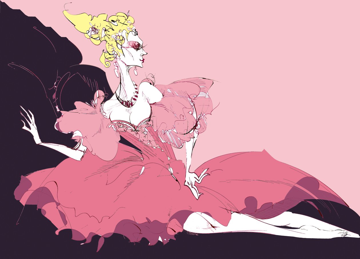 Giulietta, fra Offenbachs Tales of Hoffmann, fargekarikatur, 200610 av Neale Osborne av Neale Osborne