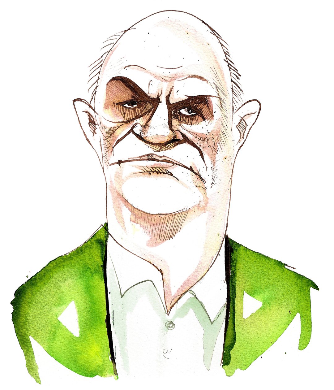 Den irske forfatteren Colm Toibin (født 1955); karikatur av Neale Osborne