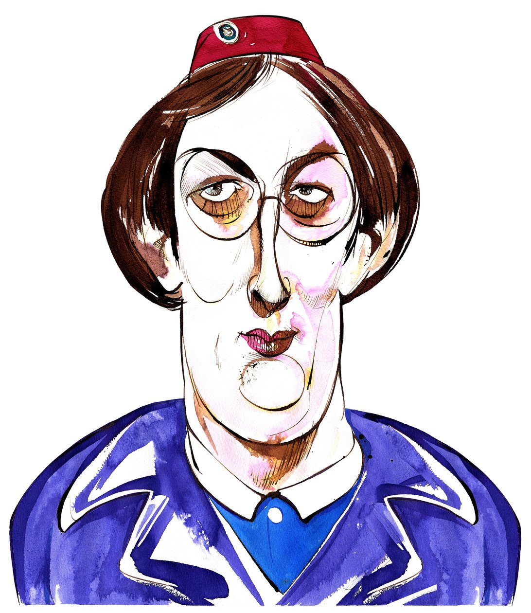 Miranda Hart - karikert som Chummy fra BBC-dramaserien Call the Midwife av Neale Osborne