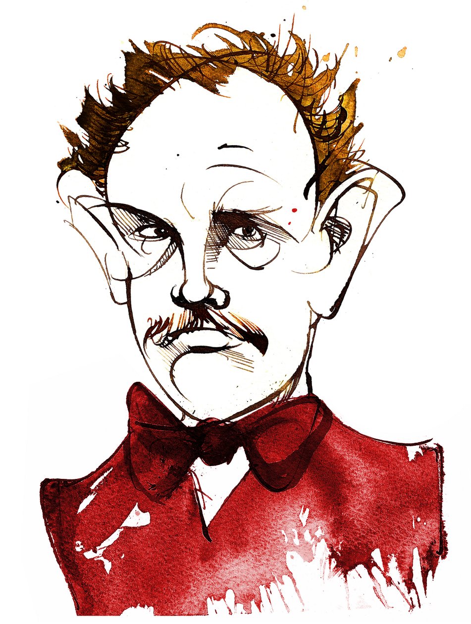 Richard Strauss, tysk komponist og dirigent (1864-1949); karikatur av Neale Osborne