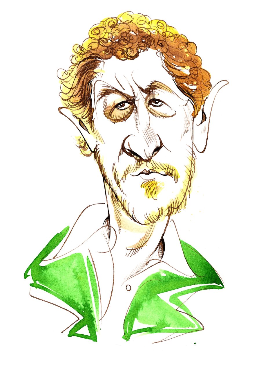 Sebastian Faulks - karikatur av Neale Osborne
