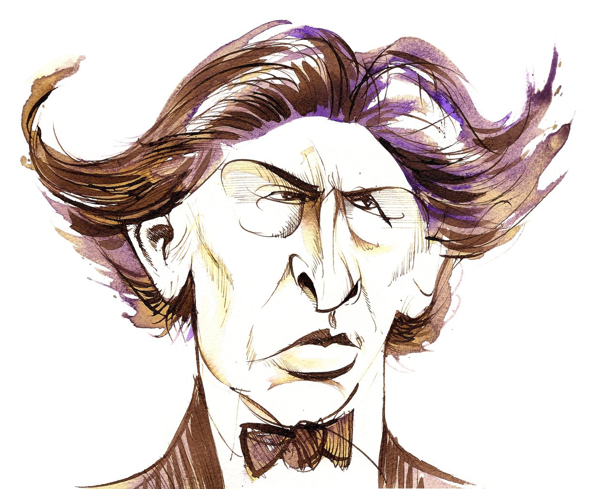 Ferruccio Busoni - fargekarikatur av Neale Osborne