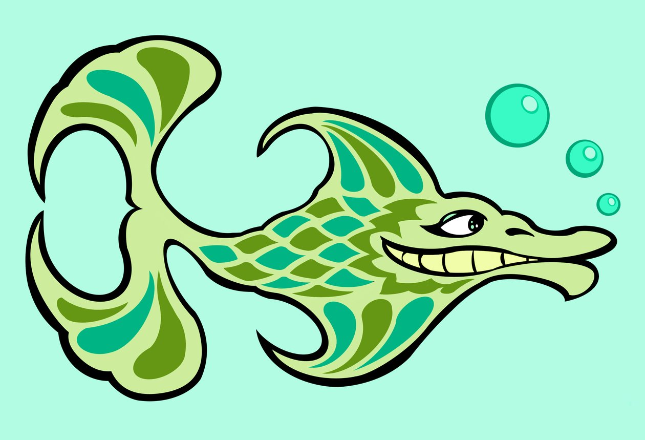 Morsom fisk, 2023 (digital) av Neale Osborne