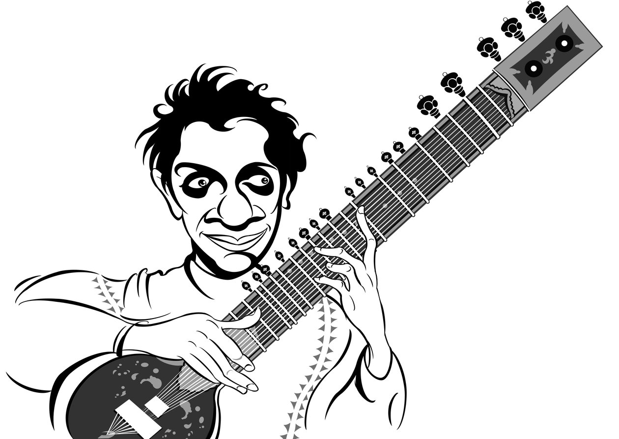 Ravi Shankar, 2019 (digital) av Neale Osborne