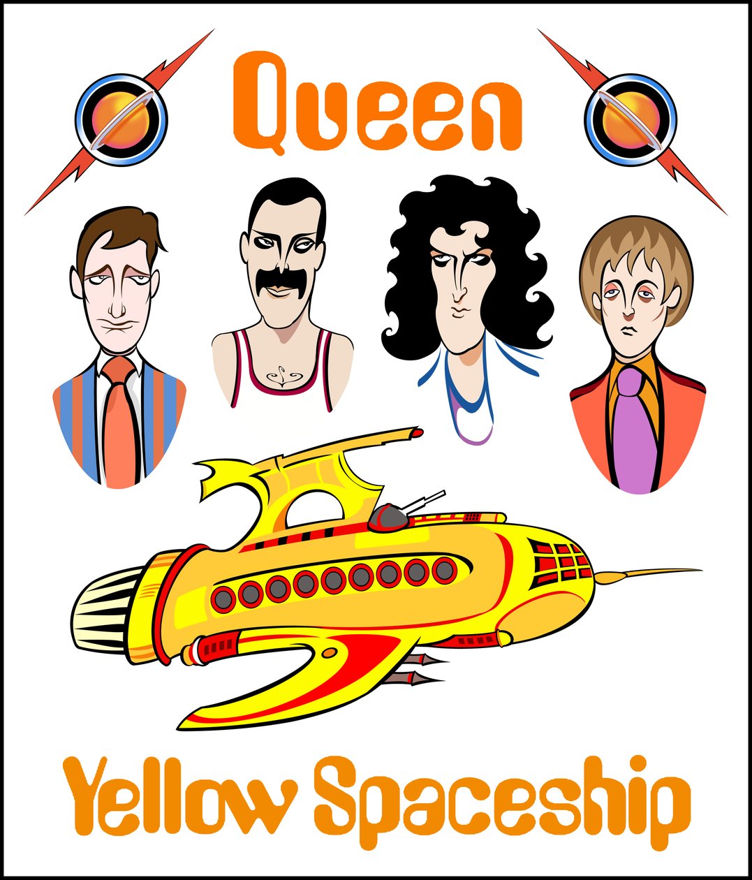 Yellow Spaceship, 2023 (digitalt) av Neale Osborne