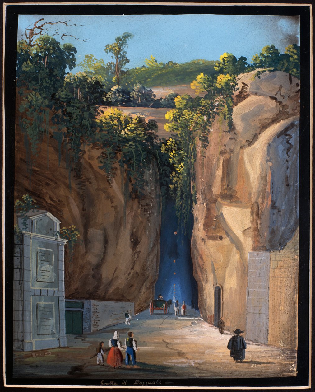 Hule i Pozzuoli (gouache) av Neapolitan School