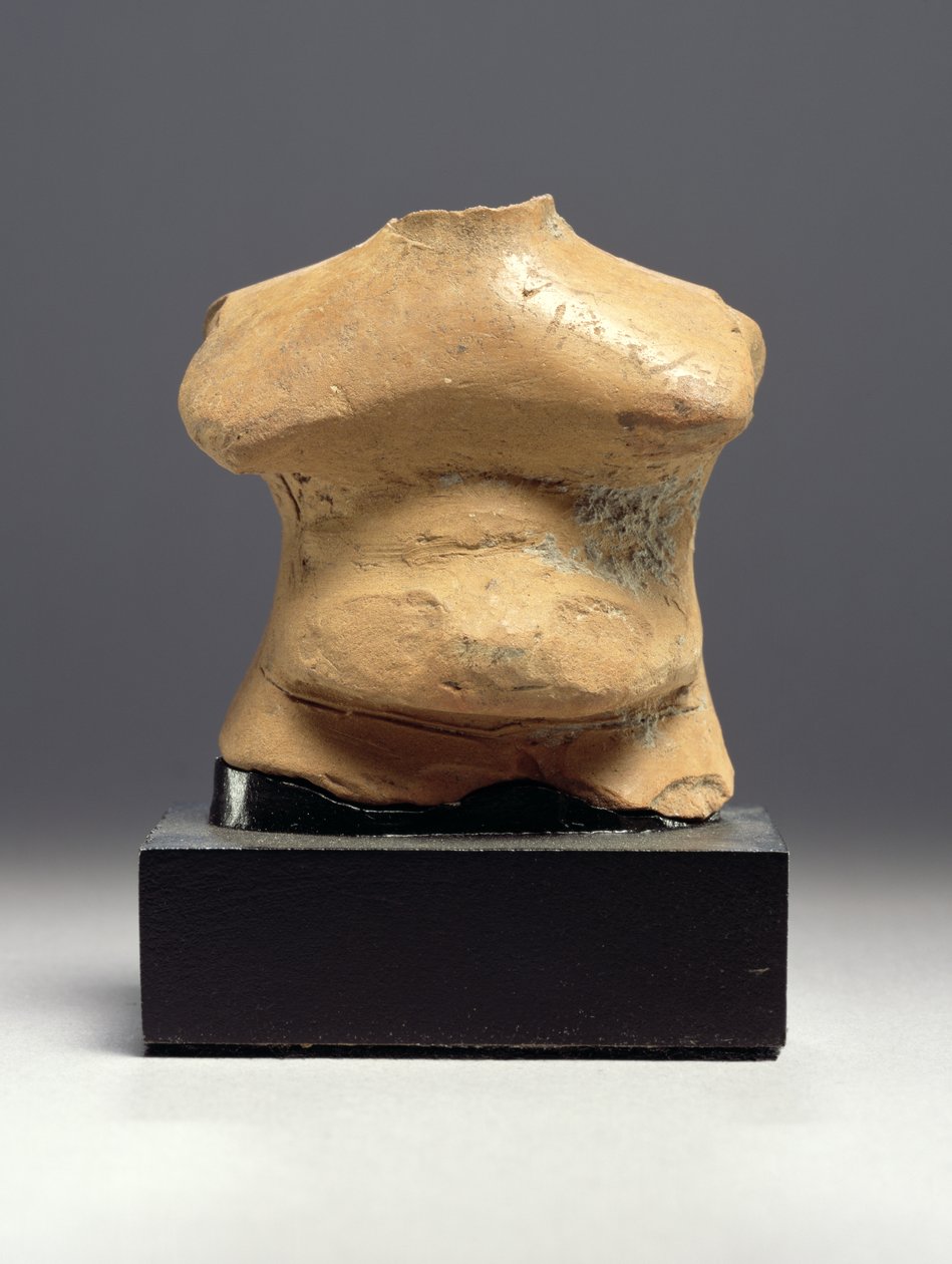 Fragmentarisk figur, tessalisk, ca. 6000 f.Kr. (terrakotta) av Neolithic