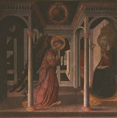Bebudelsen (tempera på panel) av Neri di Bicci