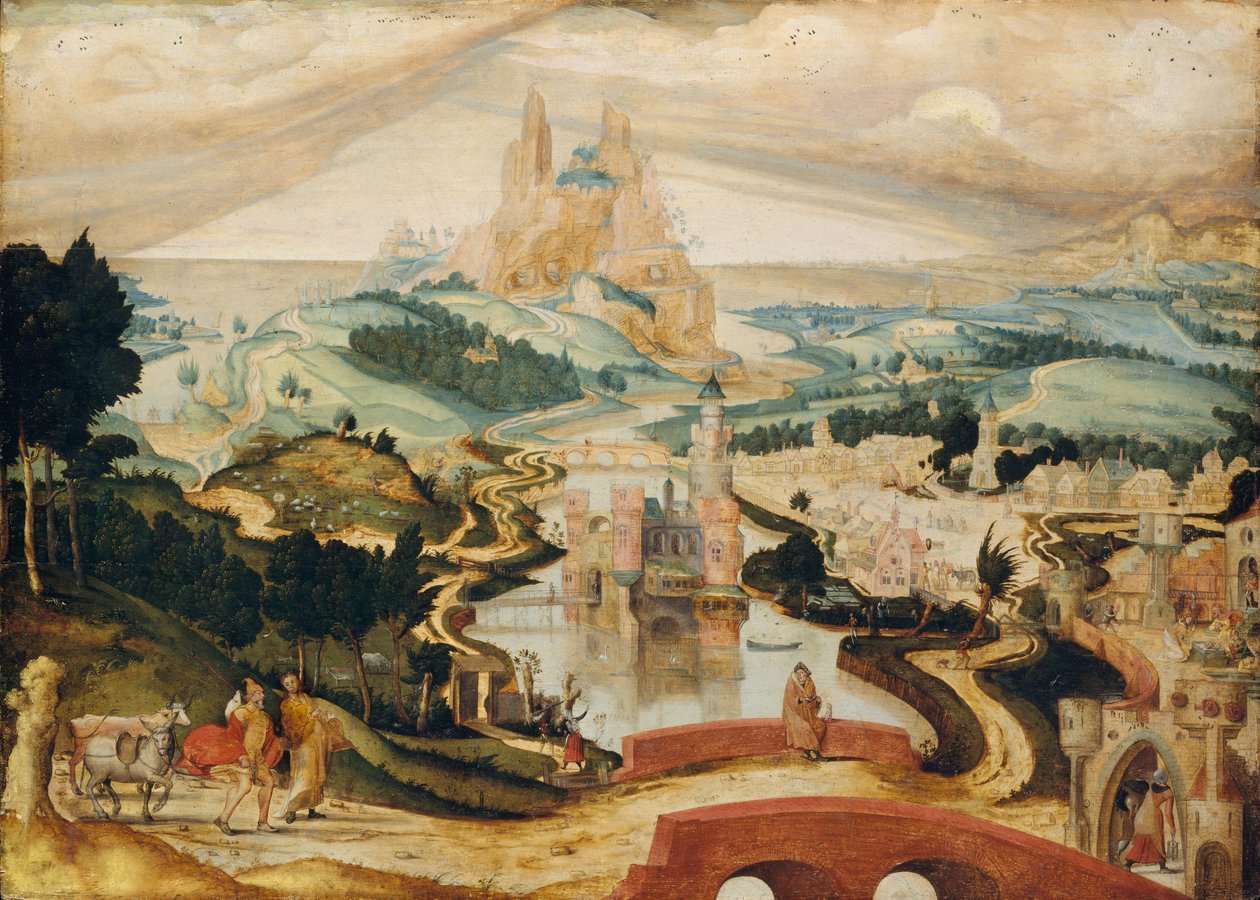 Ankomsten til Betlehem, ca. 1540 av Netherlandish School