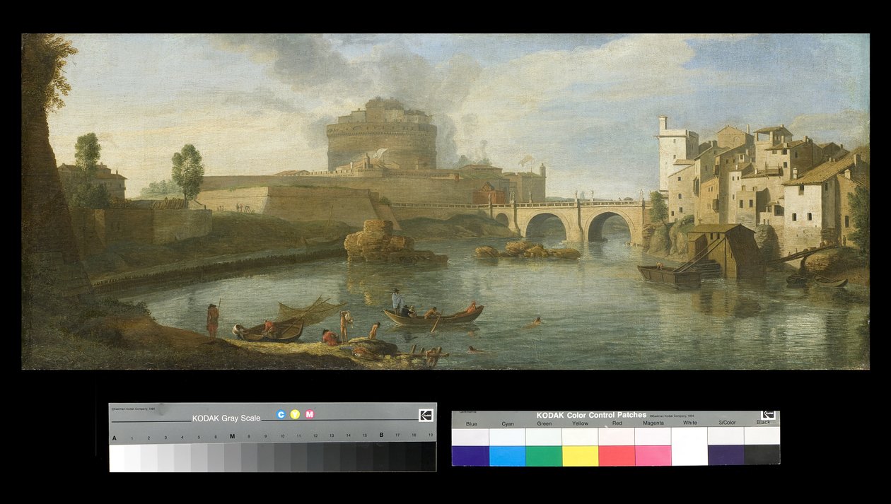 Utsikt over Castel Sant "Angelo, 1700-15 av Netherlandish School