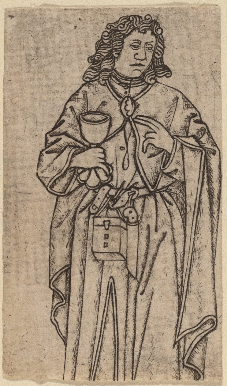 Saint John av Netherlandish 15th Century