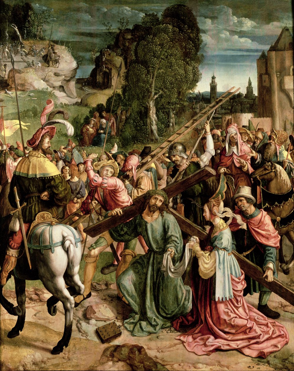 På veien til Golgata, ca. 1520 av Netherlandish School