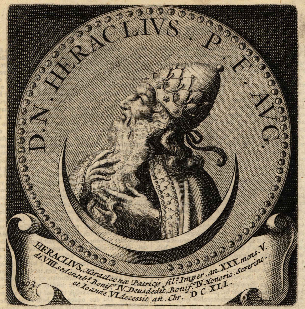 Portrett av den bysantinske keiseren Heraclius. av Netherlandish School